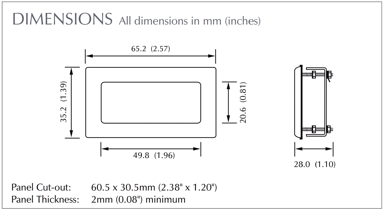 תושבת אטומה לתצוגה דיגיטלית LASCAR BEZ 700-IP
